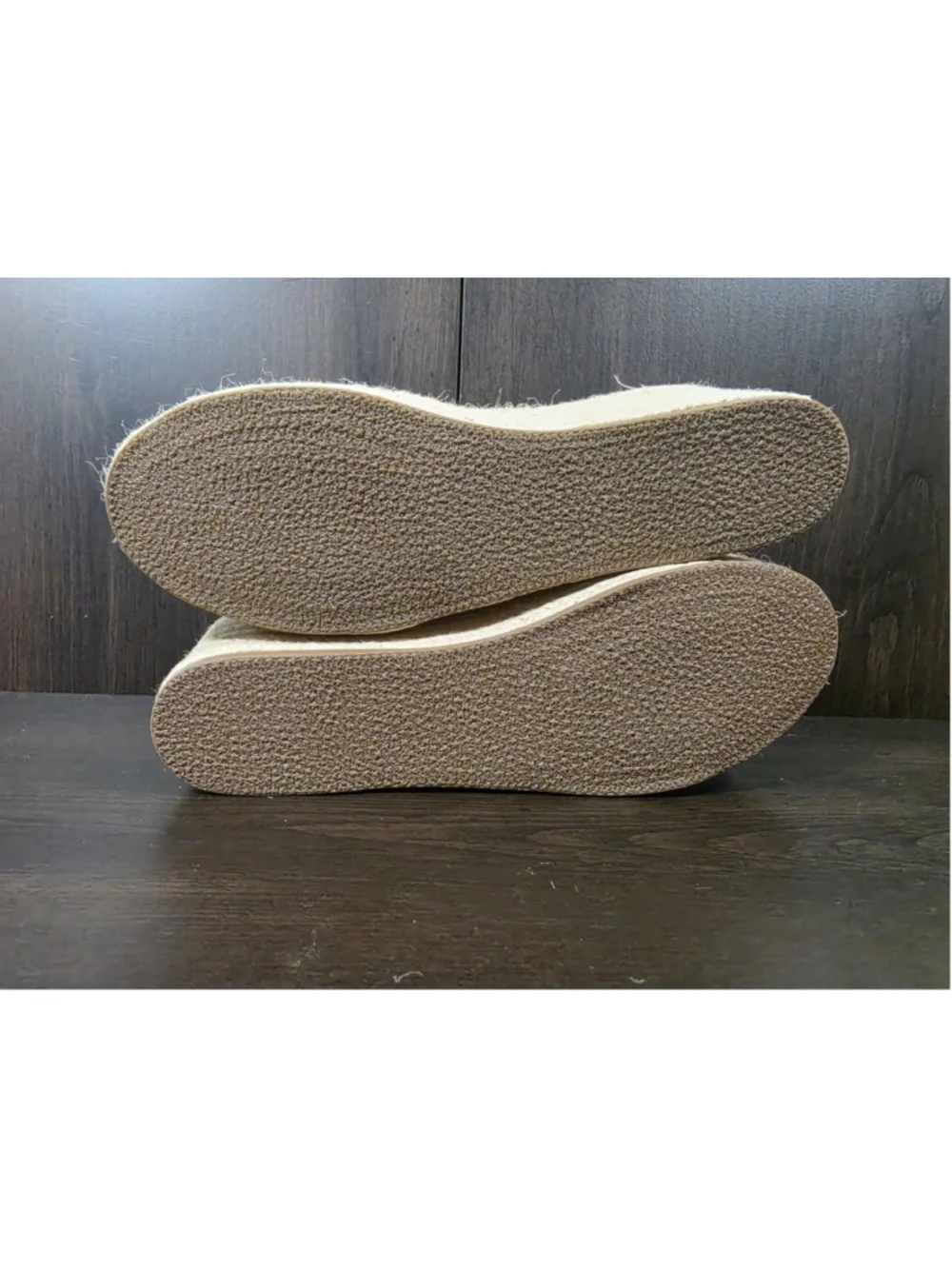 Aqua Ria SUEDE LEATHER Macrame Chunky Espadrille Platform Sandal BLACK 9.5 M